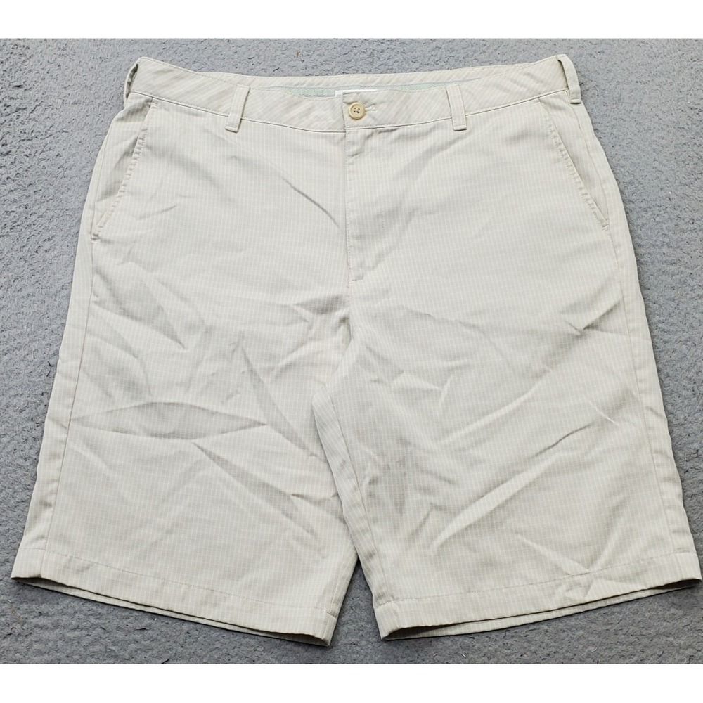 IZOD Golf Shorts Mens 36 Multi Striped Performance Stretch Flat Front Outdoor